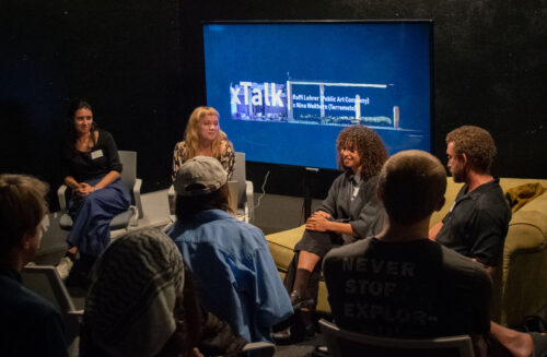 Hosts Alex Ferreira and Julia Muschler with guests Nina Weithorn and Raffi Lehrer